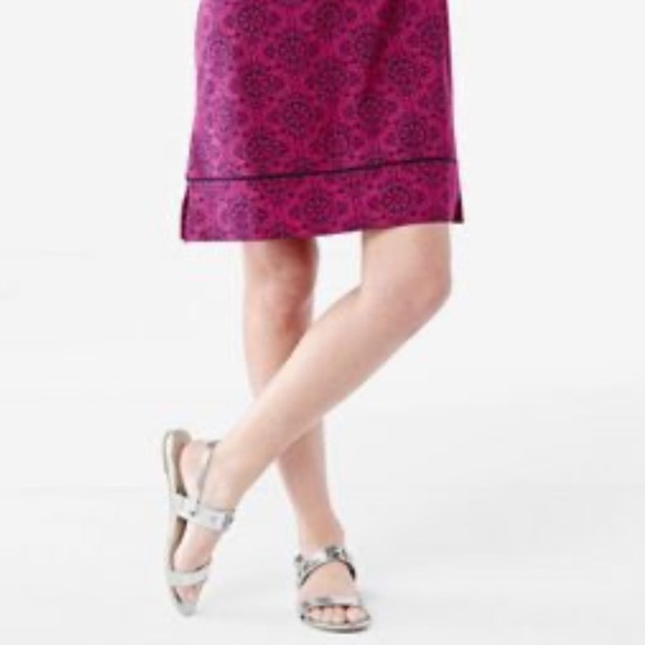 LANDS' END Sheath Dress with UPF 50 and 3/4 Sleeves in Bright Print - Picture 3 of 9